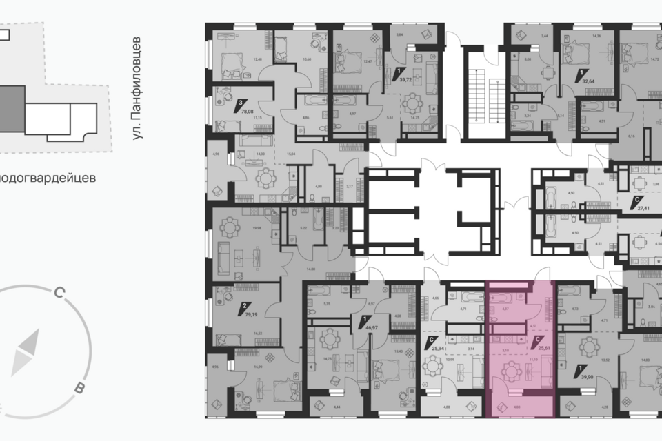 Продаётся студия, 22.7 м²
