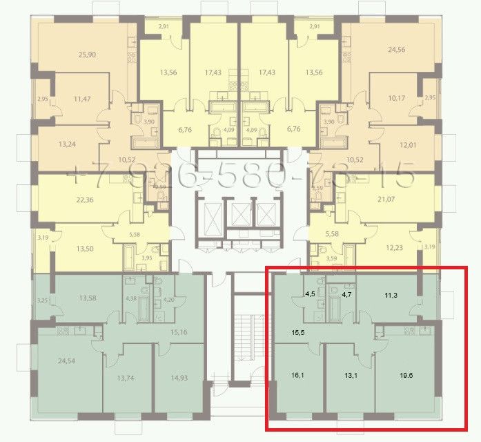Продаётся 3-комнатная квартира, 86.2 м²
