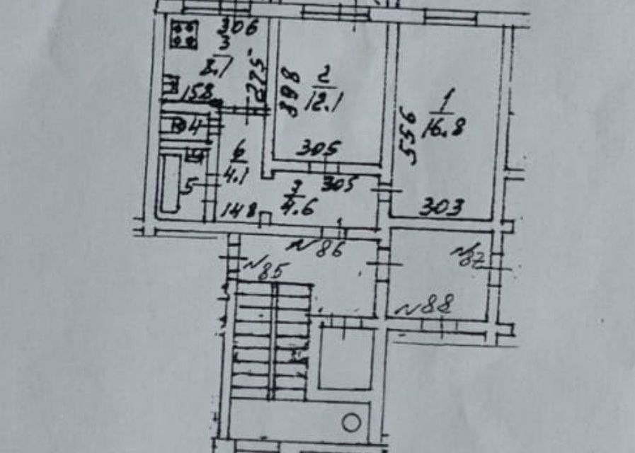 Продаётся 2-комнатная квартира, 49.4 м²