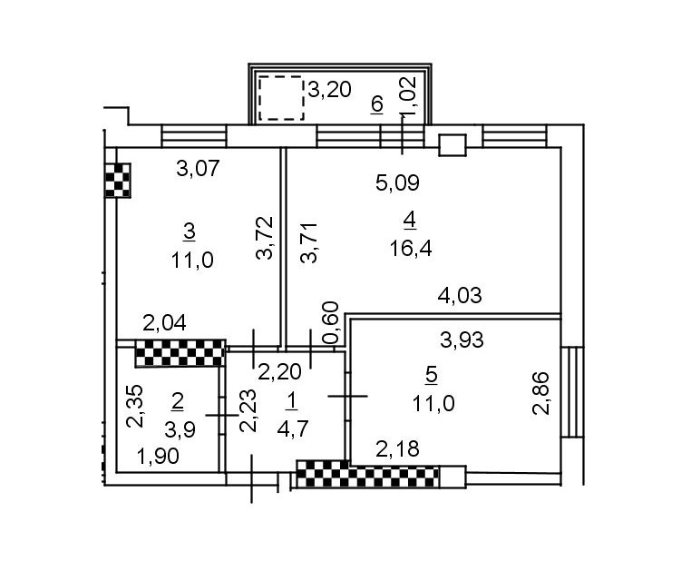 Продаётся 2-комнатная квартира, 47.2 м²