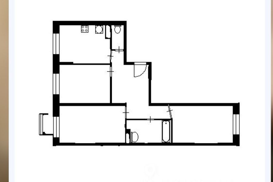 Продаётся 3-комнатная квартира, 72 м²