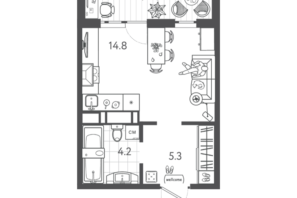 Продаётся студия, 24.1 м²