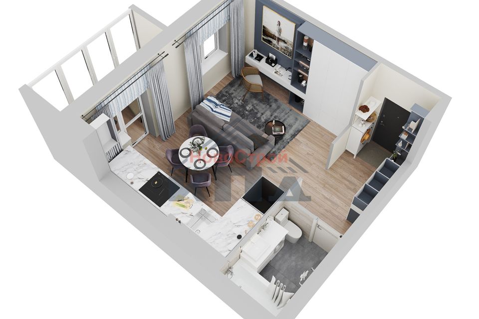 Продаётся 1-комнатная квартира, 38 м²