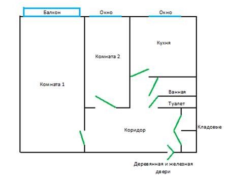 Продаётся 2-комнатная квартира, 44.7 м²
