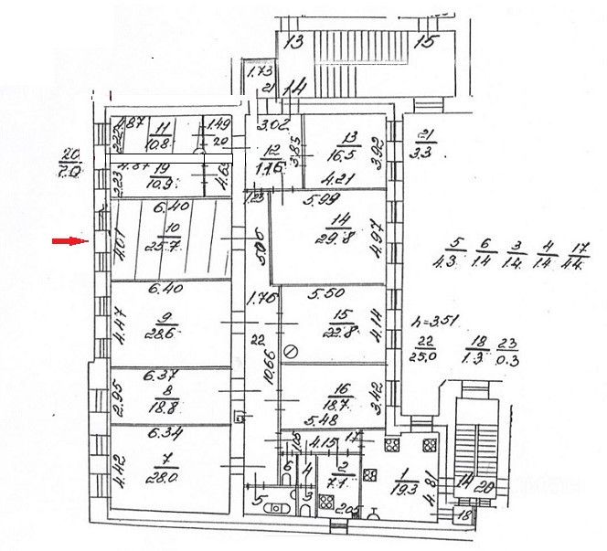 Продаётся комната в 5-комн. квартире, 25.7 м²