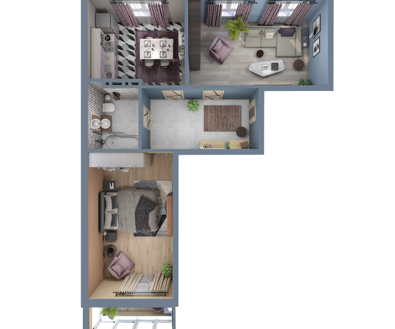 Продаётся 2-комнатная квартира, 58.5 м²