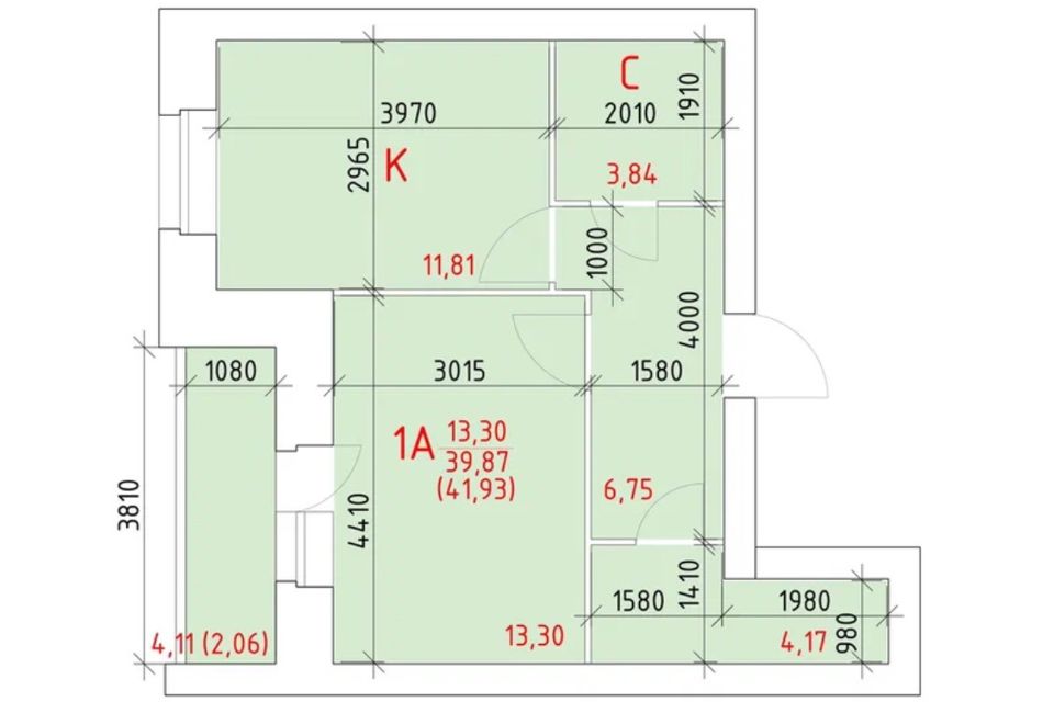 Сдаётся 1-комнатная квартира, 40 м²