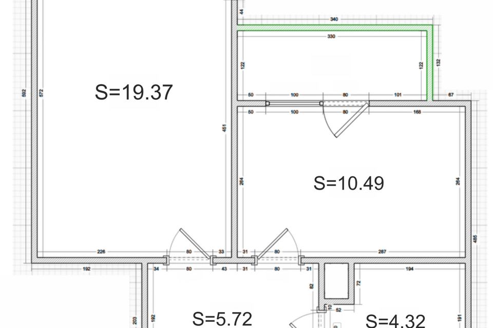 Продаётся 1-комнатная квартира, 39.9 м²