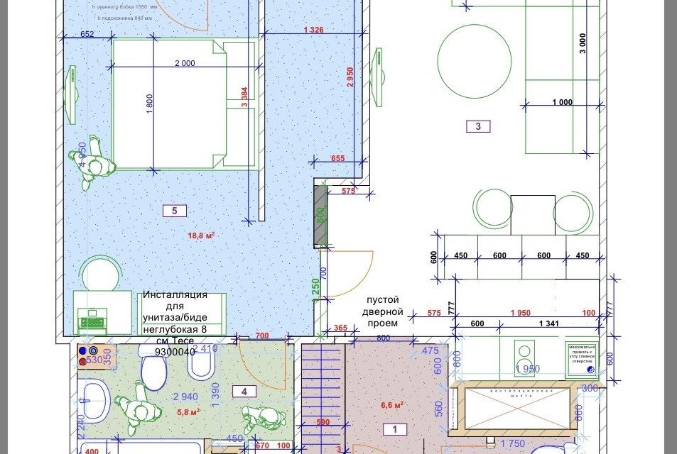 Продаётся 1-комнатная квартира, 52 м²