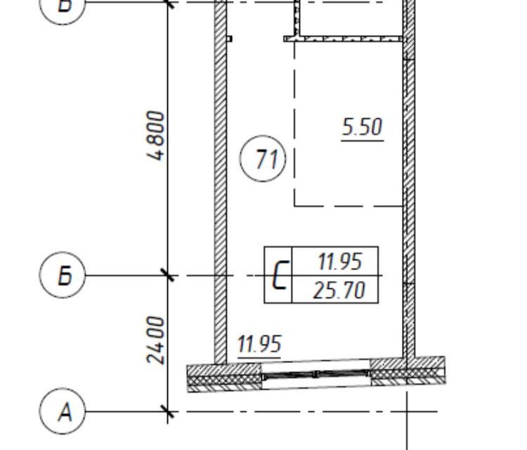 Продаётся студия, 25.7 м²