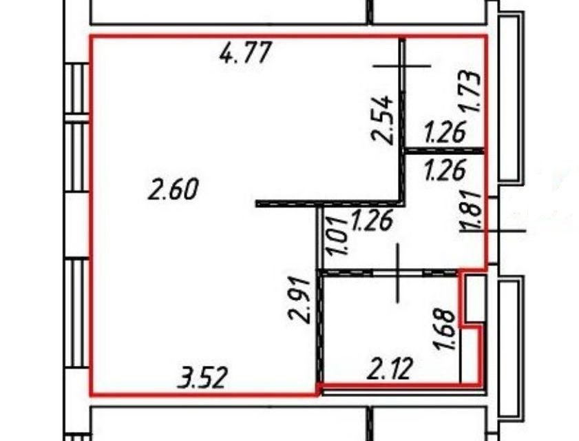 Продаётся 1-комнатная квартира, 32 м²