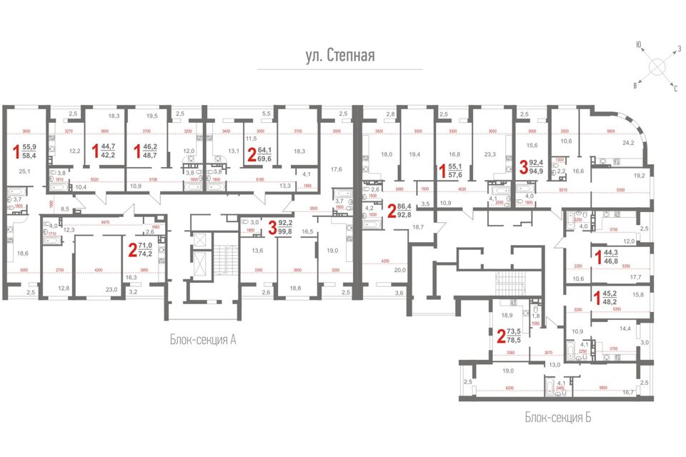 Продаётся 3-комнатная квартира, 94.9 м²
