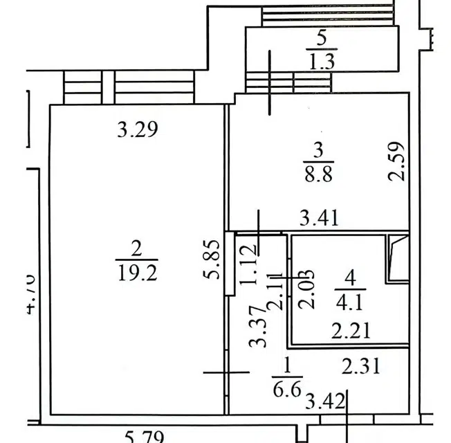 Продаётся 1-комнатная квартира, 38.7 м²