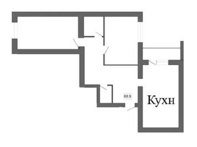 Продаётся 2-комнатная квартира, 88.9 м²