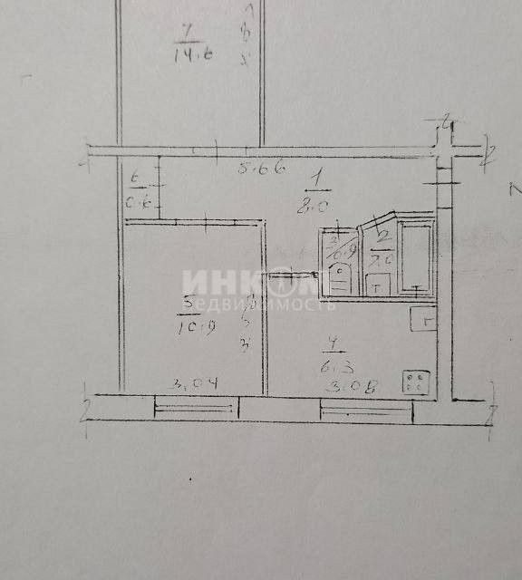 Продаётся 2-комнатная квартира, 46 м²