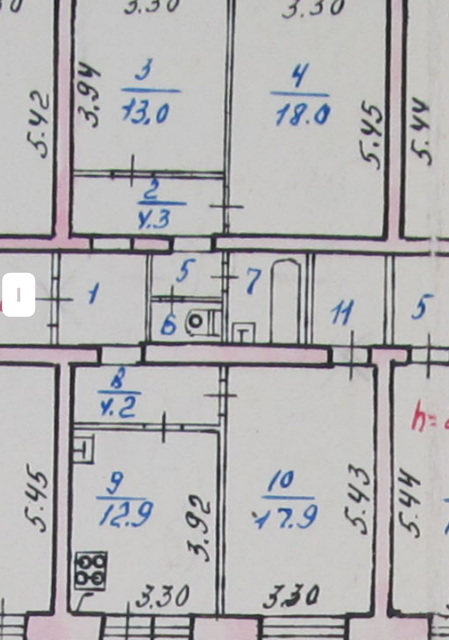 Продаётся 3-комнатная квартира, 82.2 м²