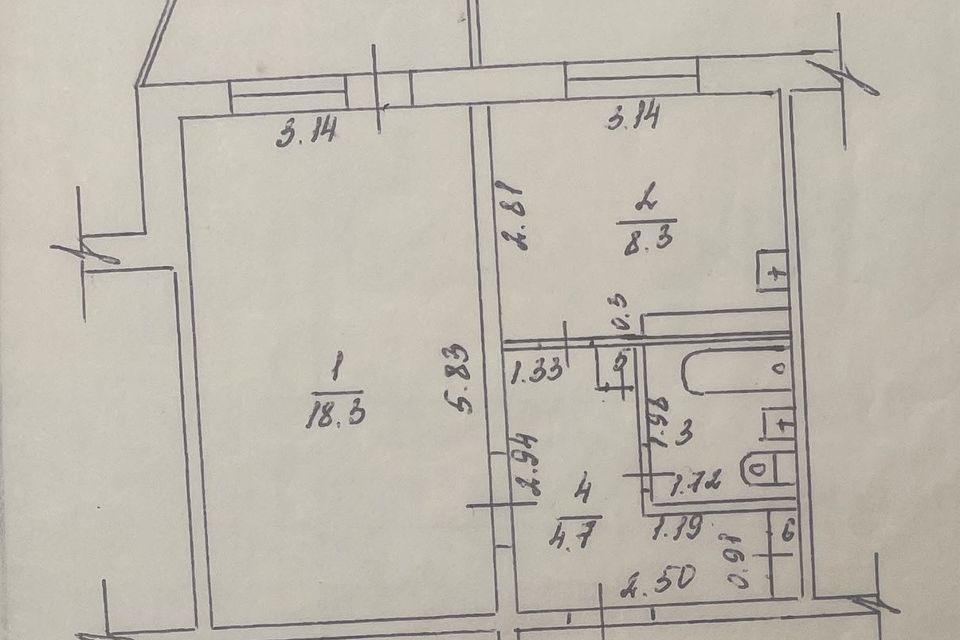 Продаётся 1-комнатная квартира, 35.3 м²