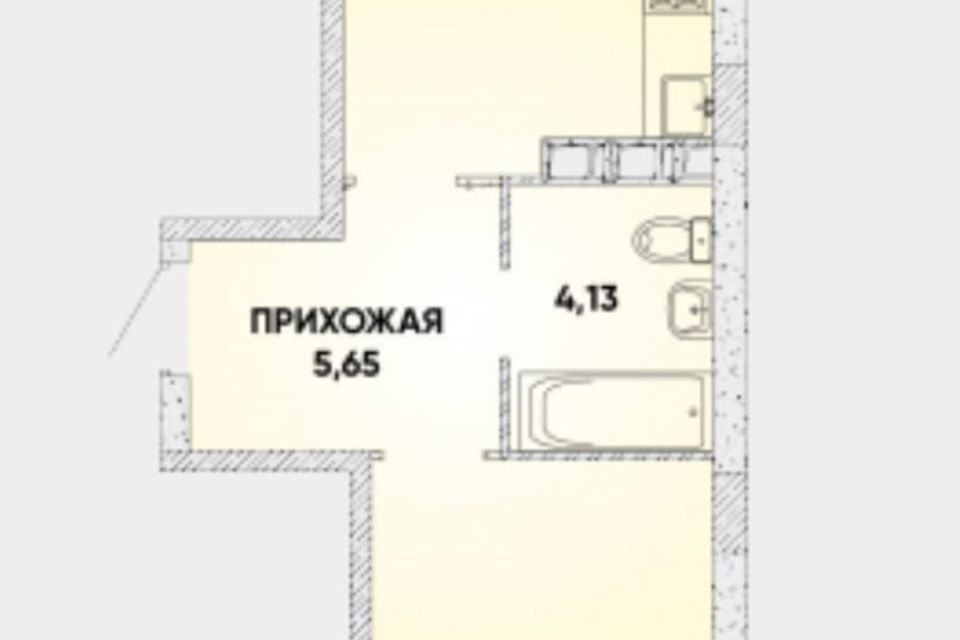 Продаётся 1-комнатная квартира, 44.7 м²