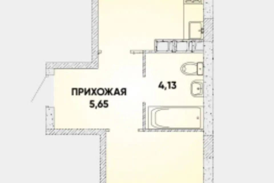 Продаётся 1-комнатная квартира, 41.5 м²