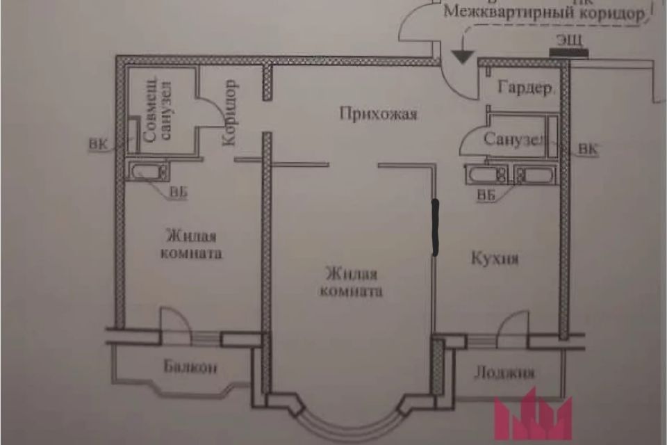 Сдаётся 2-комнатная квартира, 73.4 м²