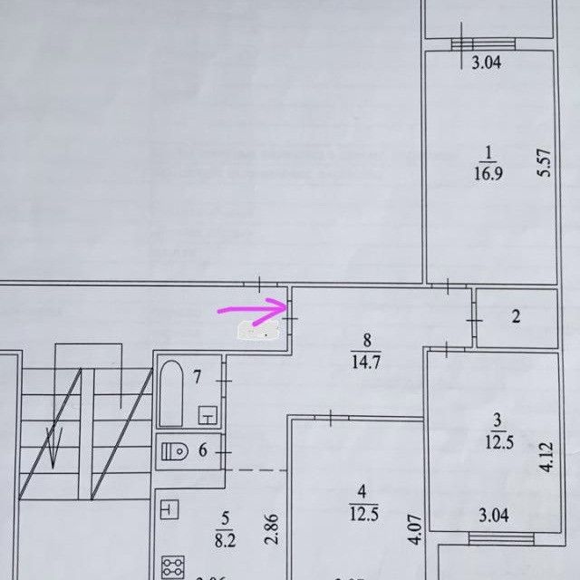 Продаётся 3-комнатная квартира, 71.6 м²