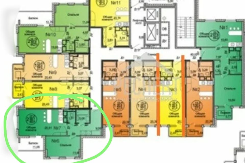 Продаётся 2-комнатная квартира, 46.6 м²