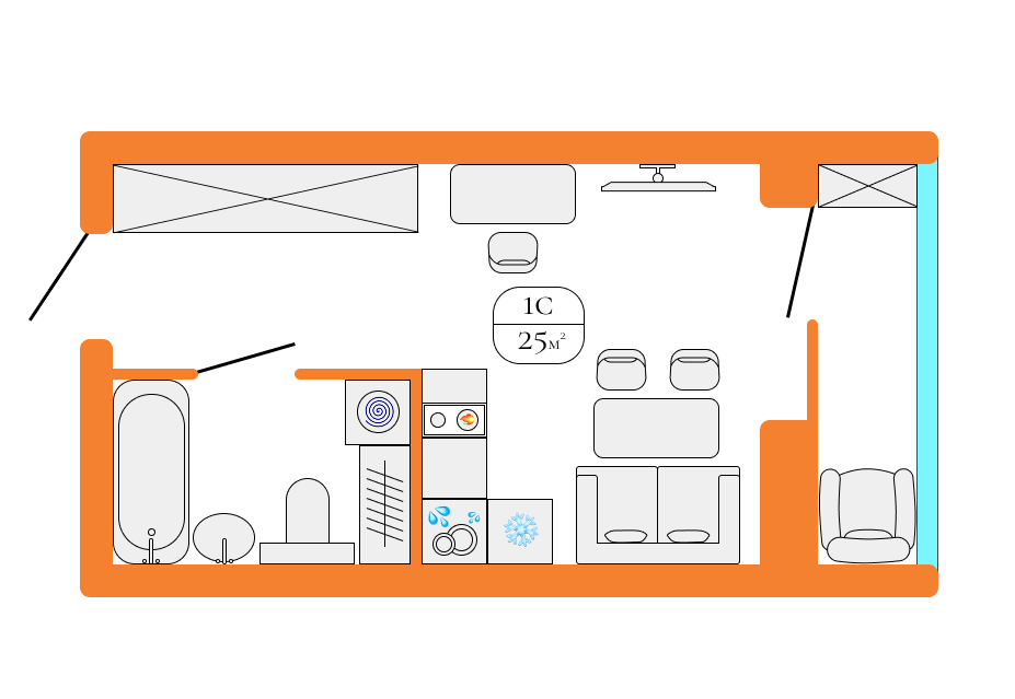 Продаётся студия, 25 м²