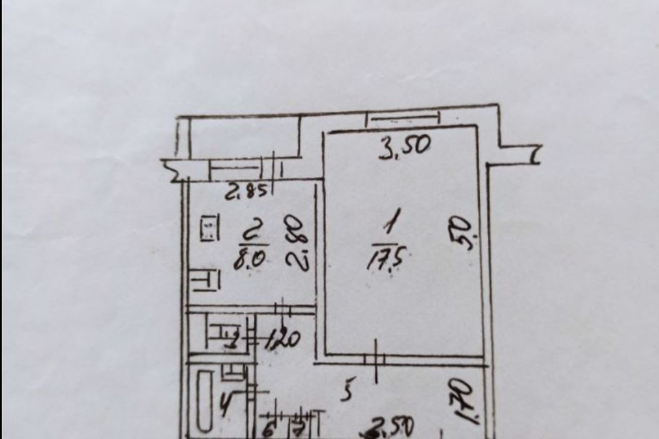 Продаётся 1-комнатная квартира, 38.3 м²