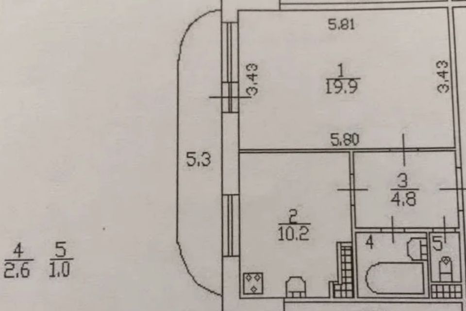 Продаётся 1-комнатная квартира, 38.6 м²