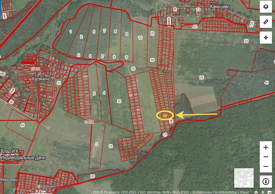 Кадастровая карта михнево ступинский район