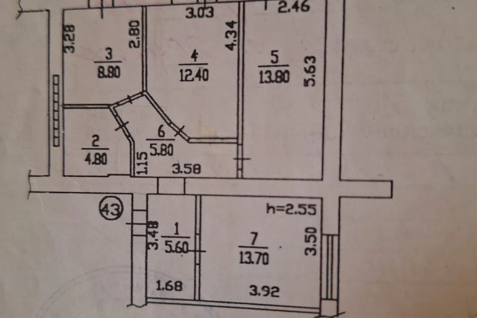 Продаётся 3-комнатная квартира, 70 м²