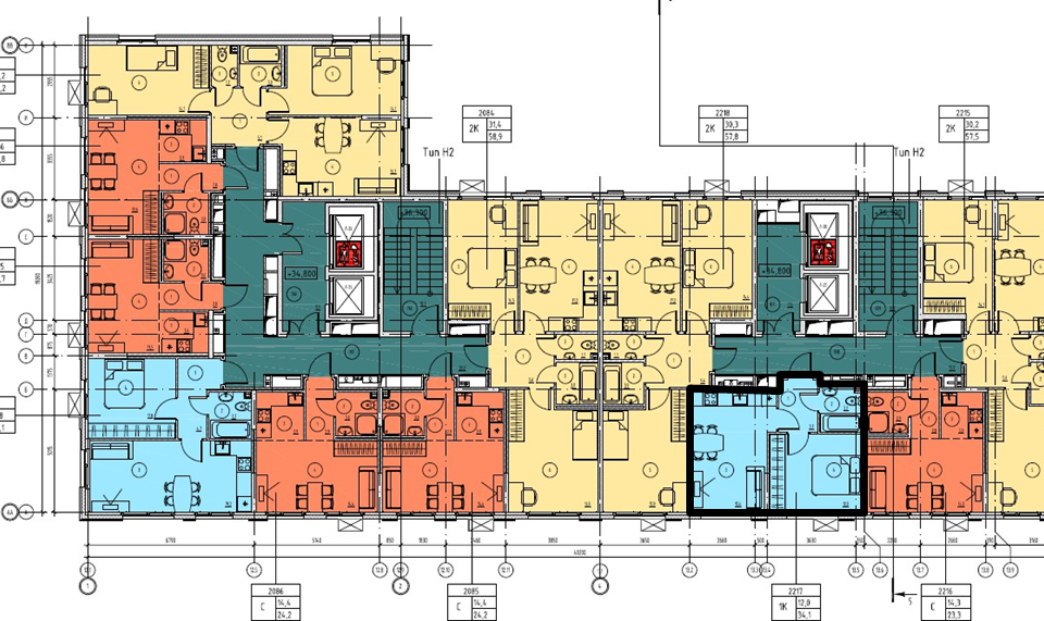 Продаётся 1-комнатная квартира, 34.1 м²