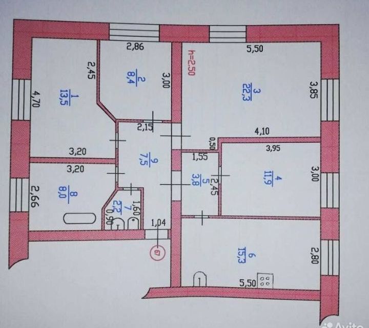 Продаётся 4-комнатная квартира, 92.9 м²