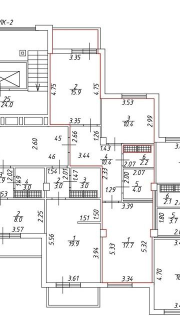 Продаётся 2-комнатная квартира, 60.6 м²