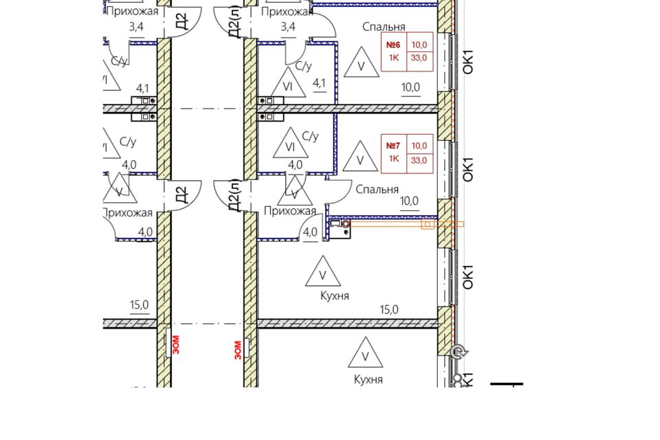 Продаётся 1-комнатная квартира, 33.5 м²