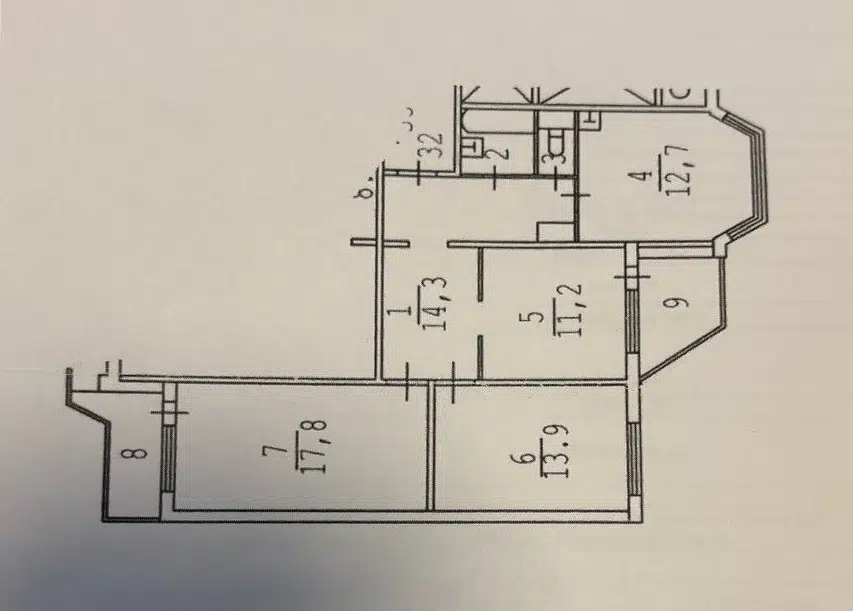 Продаётся 3-комнатная квартира, 73.9 м²