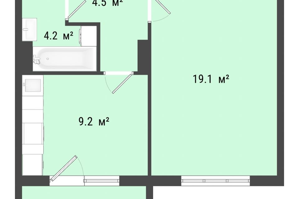 Продаётся 1-комнатная квартира, 37 м²