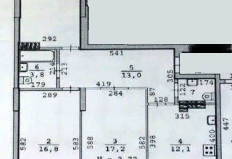 Продаётся 3-комнатная квартира, 82.5 м²