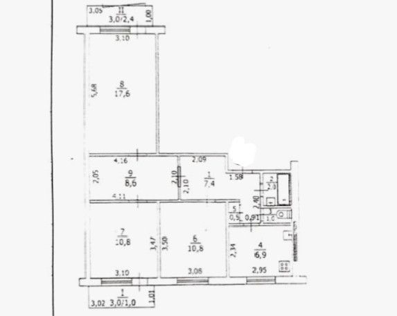 Продаётся 3-комнатная квартира, 70 м²