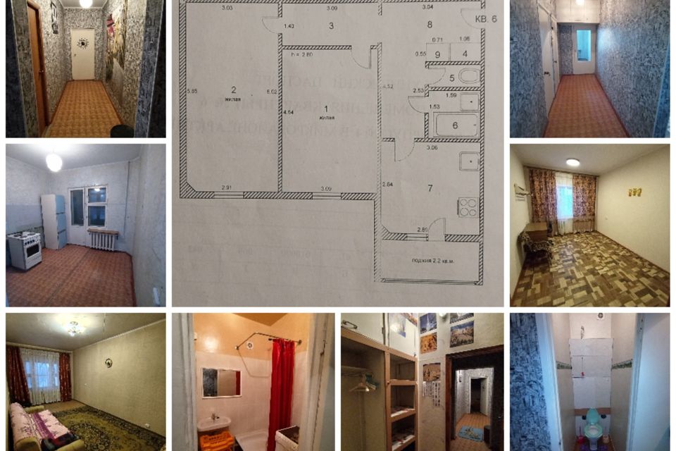 Продаётся 2-комнатная квартира, 60.7 м²