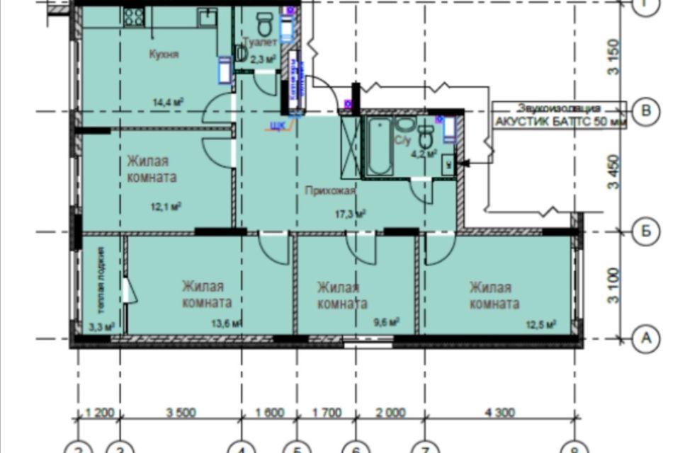 Продаётся 4-комнатная квартира, 90 м²
