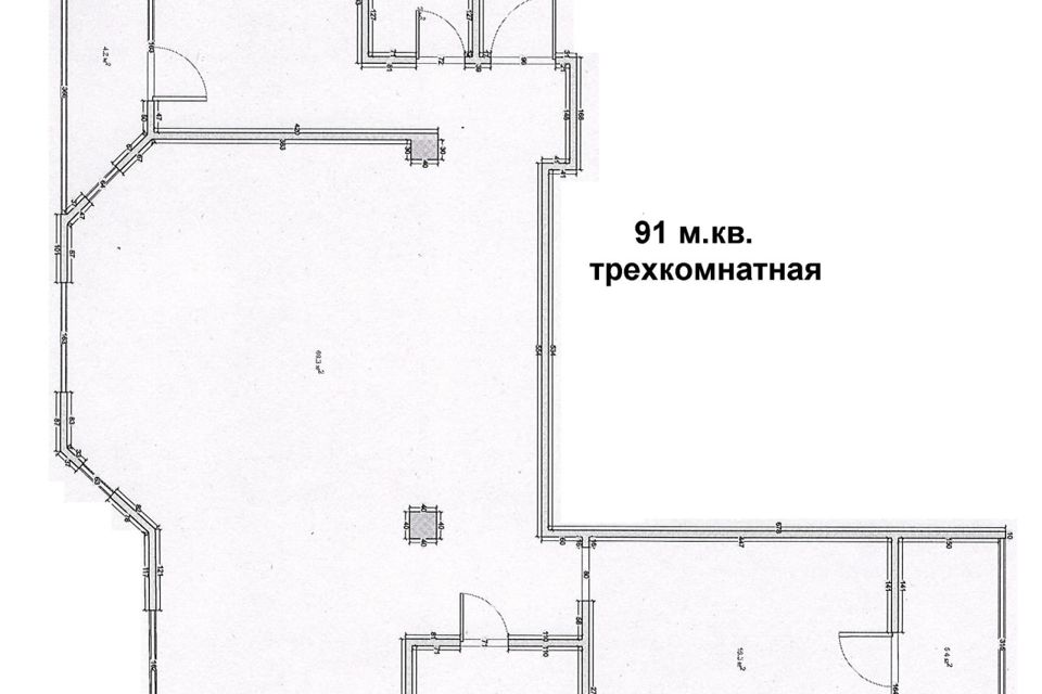 Продаётся 3-комнатная квартира, 91 м²