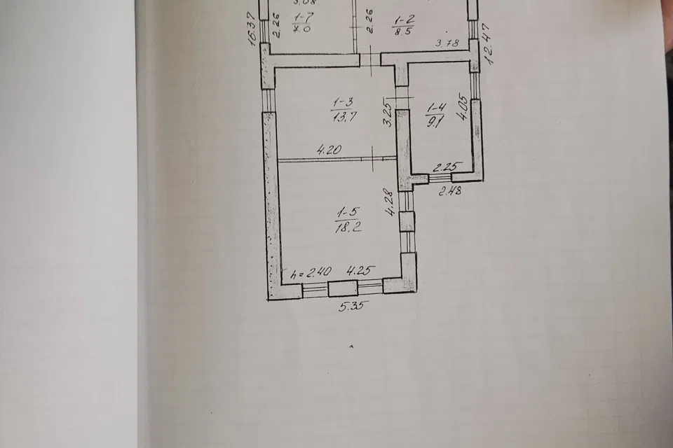 Продаётся 1-этажный дом, 89.3 м²