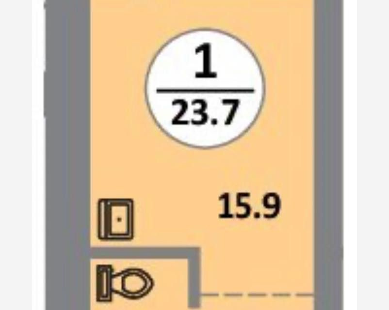 Продаётся студия, 23.7 м²