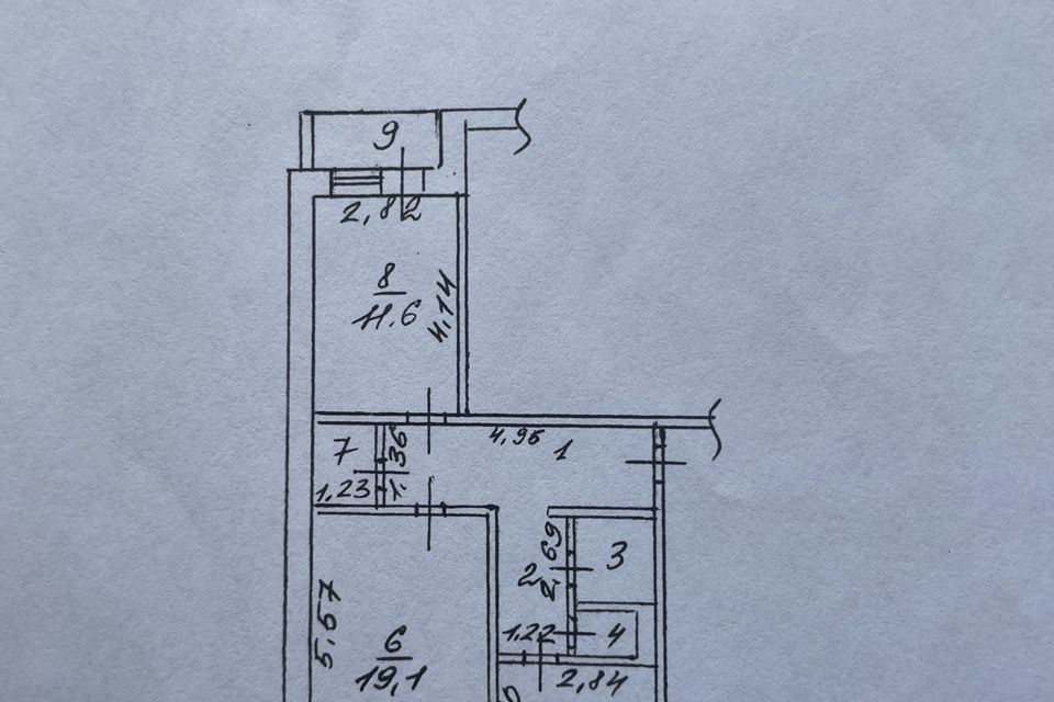 Продаётся 2-комнатная квартира, 54 м²