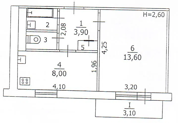 Продаётся 1-комнатная квартира, 29.7 м²