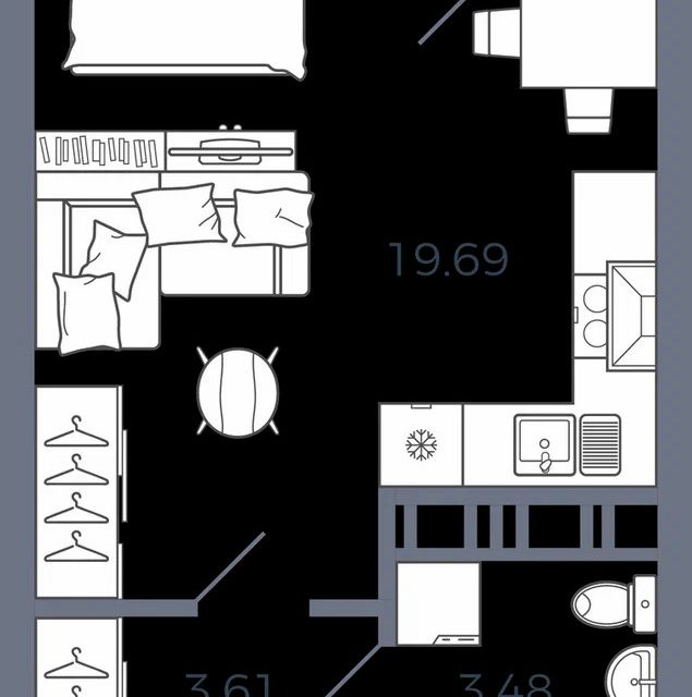 Продаётся студия, 27.9 м²