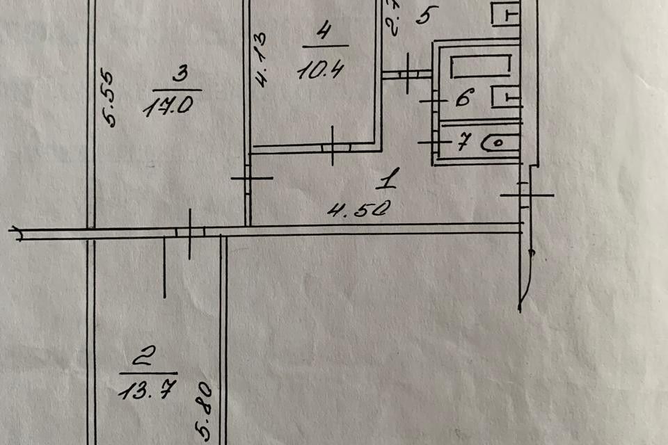 Продаётся 3-комнатная квартира, 59.3 м²