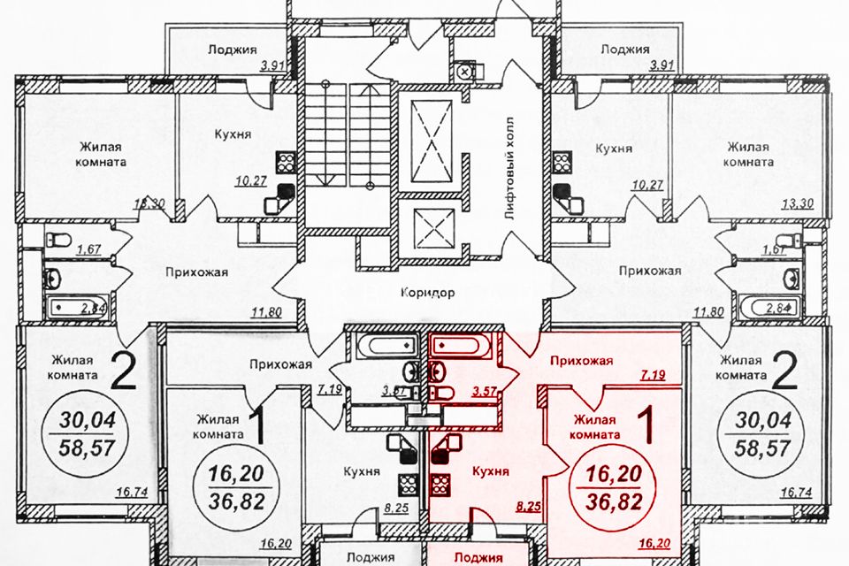 Продаётся 1-комнатная квартира, 35.2 м²