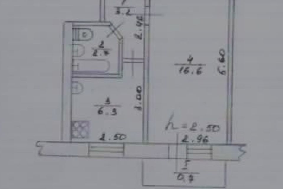 Продаётся 1-комнатная квартира, 29.5 м²